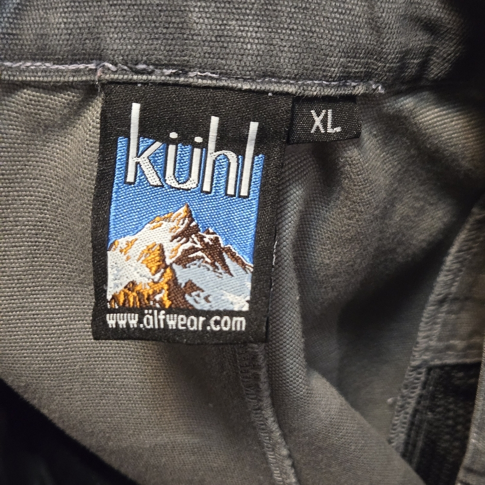 VTG Kuhl Alfwear KuhlDry Grey Cargo Shorts Outdoor Camping Hiking Men Sz XL
